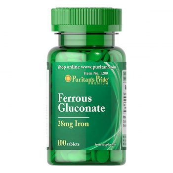 Viên Uống Bổ Sung Sắt Puritan'S Pride Ferrous Gluconate